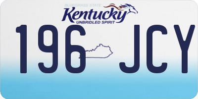 KY license plate 196JCY