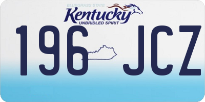 KY license plate 196JCZ