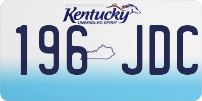 KY license plate 196JDC