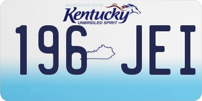 KY license plate 196JEI