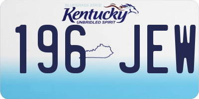 KY license plate 196JEW