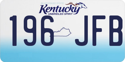 KY license plate 196JFB