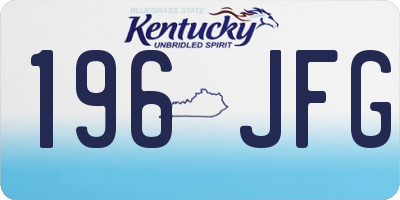 KY license plate 196JFG