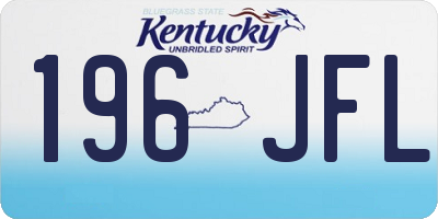 KY license plate 196JFL