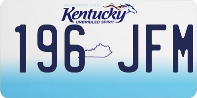 KY license plate 196JFM