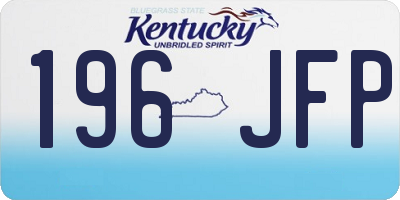 KY license plate 196JFP