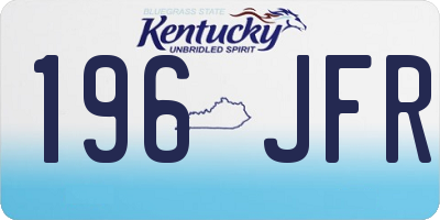 KY license plate 196JFR