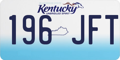 KY license plate 196JFT