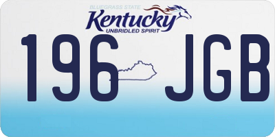 KY license plate 196JGB