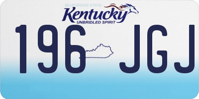 KY license plate 196JGJ