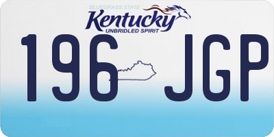 KY license plate 196JGP