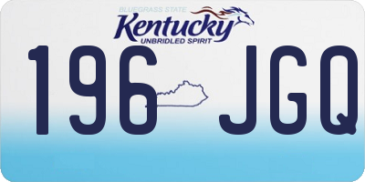 KY license plate 196JGQ