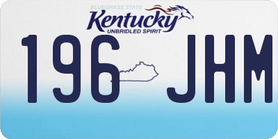 KY license plate 196JHM