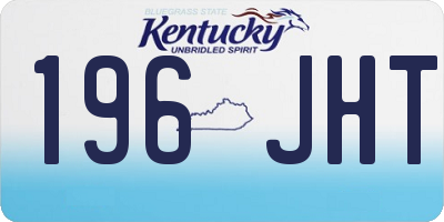 KY license plate 196JHT