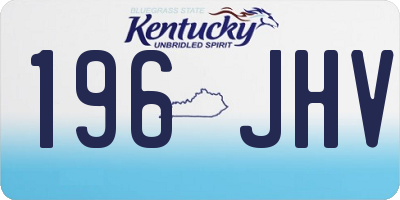 KY license plate 196JHV
