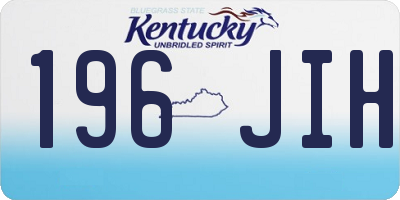 KY license plate 196JIH