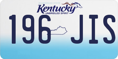 KY license plate 196JIS