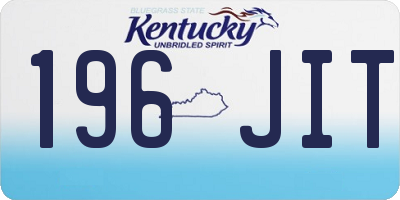 KY license plate 196JIT