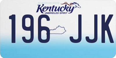 KY license plate 196JJK