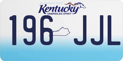 KY license plate 196JJL