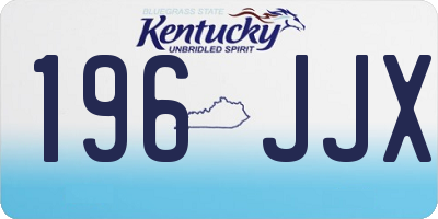 KY license plate 196JJX