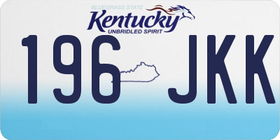 KY license plate 196JKK