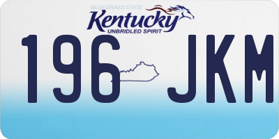 KY license plate 196JKM