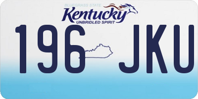 KY license plate 196JKU