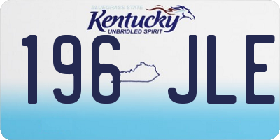 KY license plate 196JLE