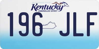 KY license plate 196JLF