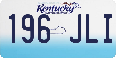 KY license plate 196JLI