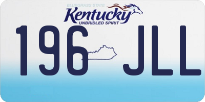 KY license plate 196JLL