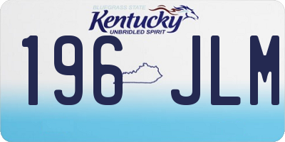 KY license plate 196JLM