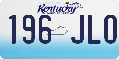 KY license plate 196JLO