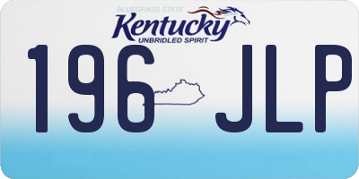 KY license plate 196JLP