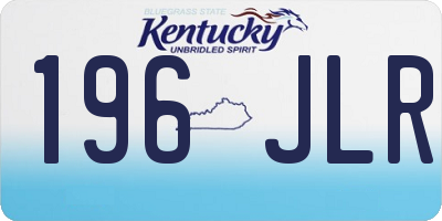 KY license plate 196JLR