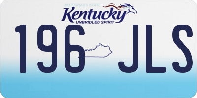 KY license plate 196JLS