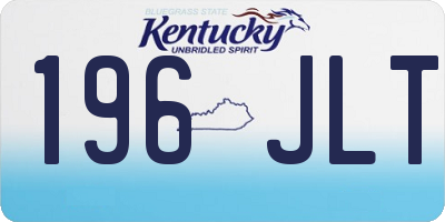 KY license plate 196JLT