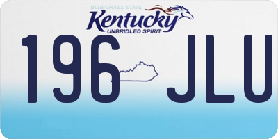 KY license plate 196JLU