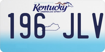 KY license plate 196JLV