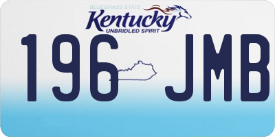 KY license plate 196JMB