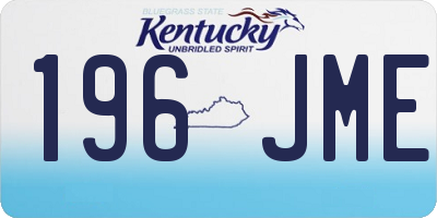 KY license plate 196JME