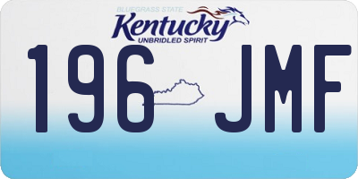 KY license plate 196JMF