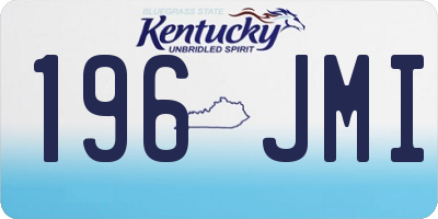 KY license plate 196JMI