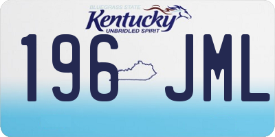 KY license plate 196JML