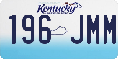 KY license plate 196JMM