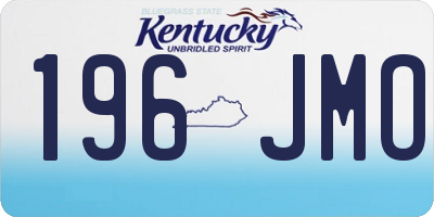 KY license plate 196JMO