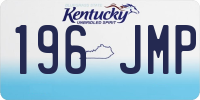 KY license plate 196JMP