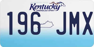KY license plate 196JMX