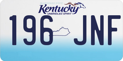 KY license plate 196JNF